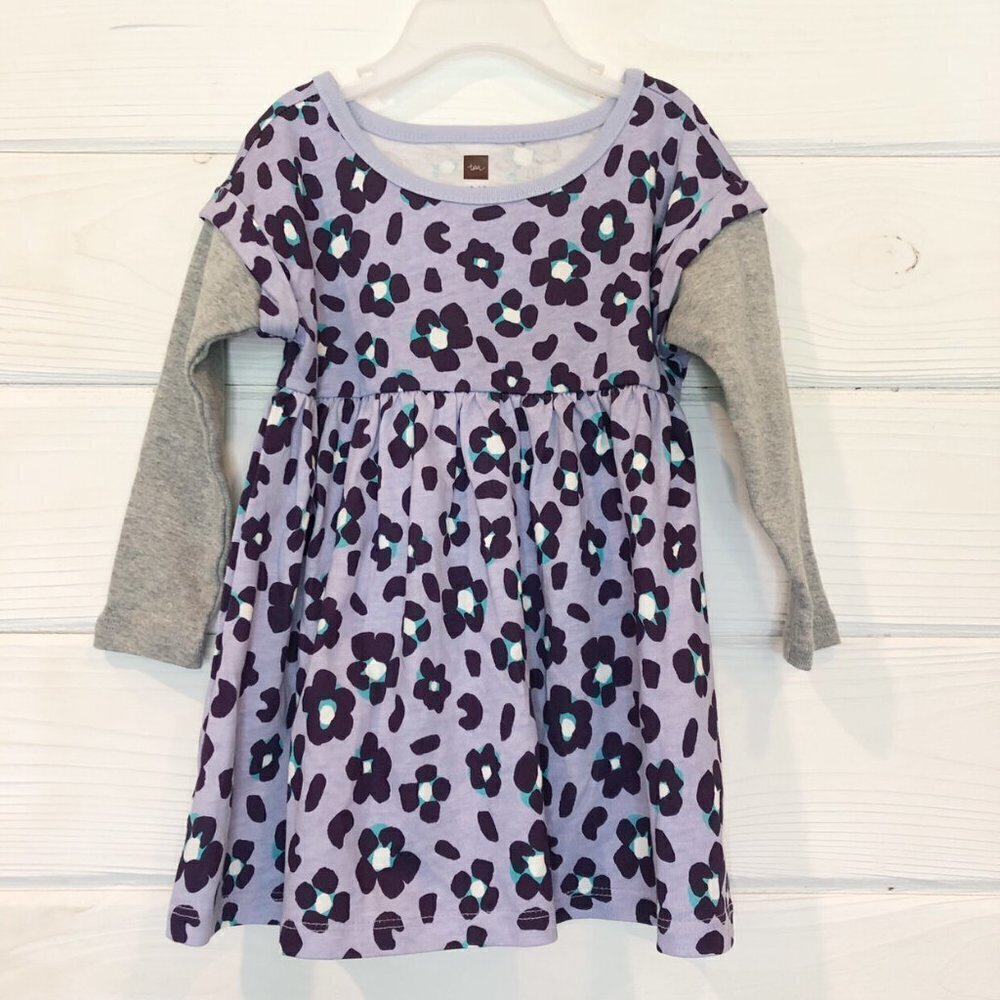 Tea Floral Long Sleeve Dress